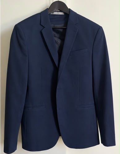 tma — TM Lewin Classic Navy Blue Blazer (Size 40, Good)
