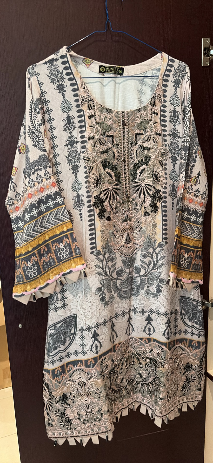 & Other Stories — Embroidered Printed Tunic Top — 3 piece suit (Size Large , Good)