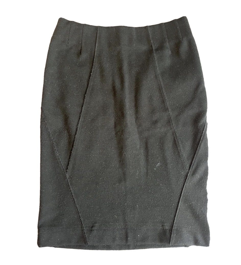 Topshop — Topshop Black Paneled Pencil Skirt (Size S, Good)