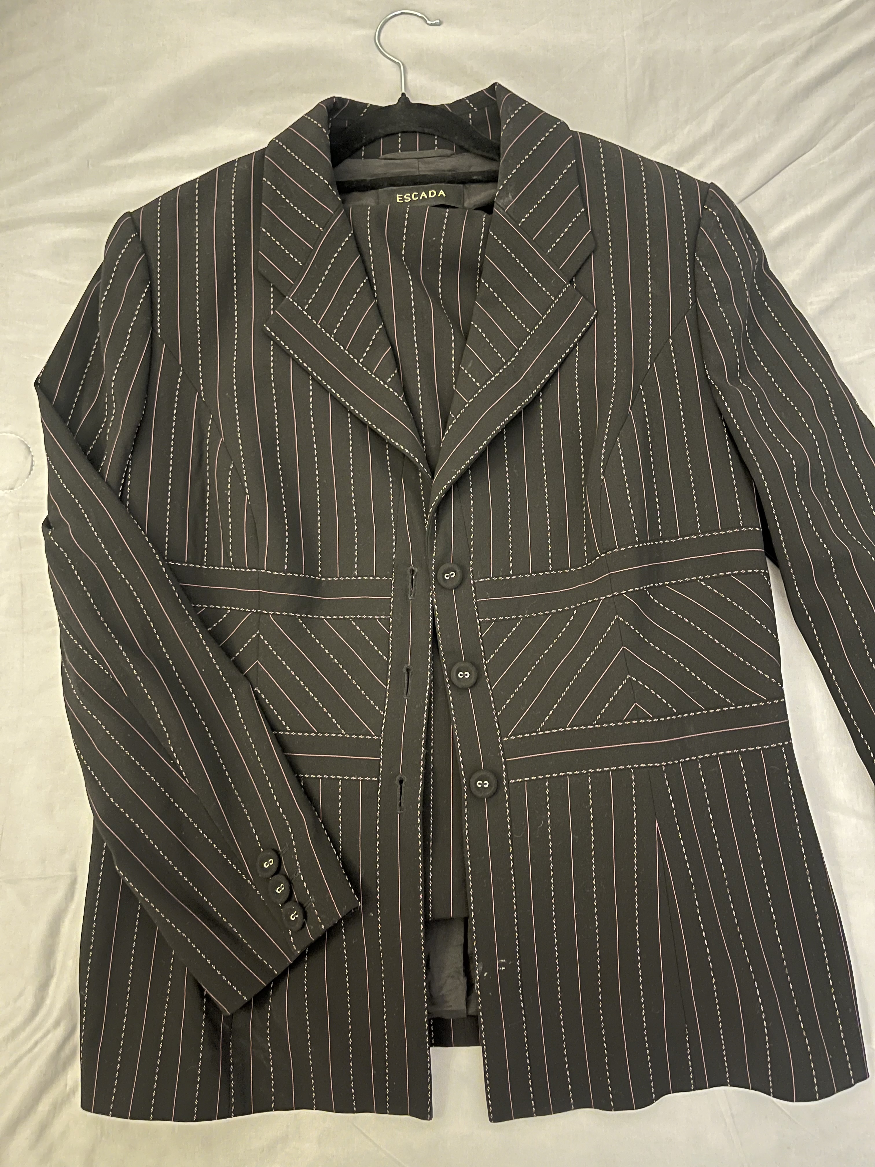 Escada — Escada Black Blazer with Trousers - Size 40 (Size L, Good)