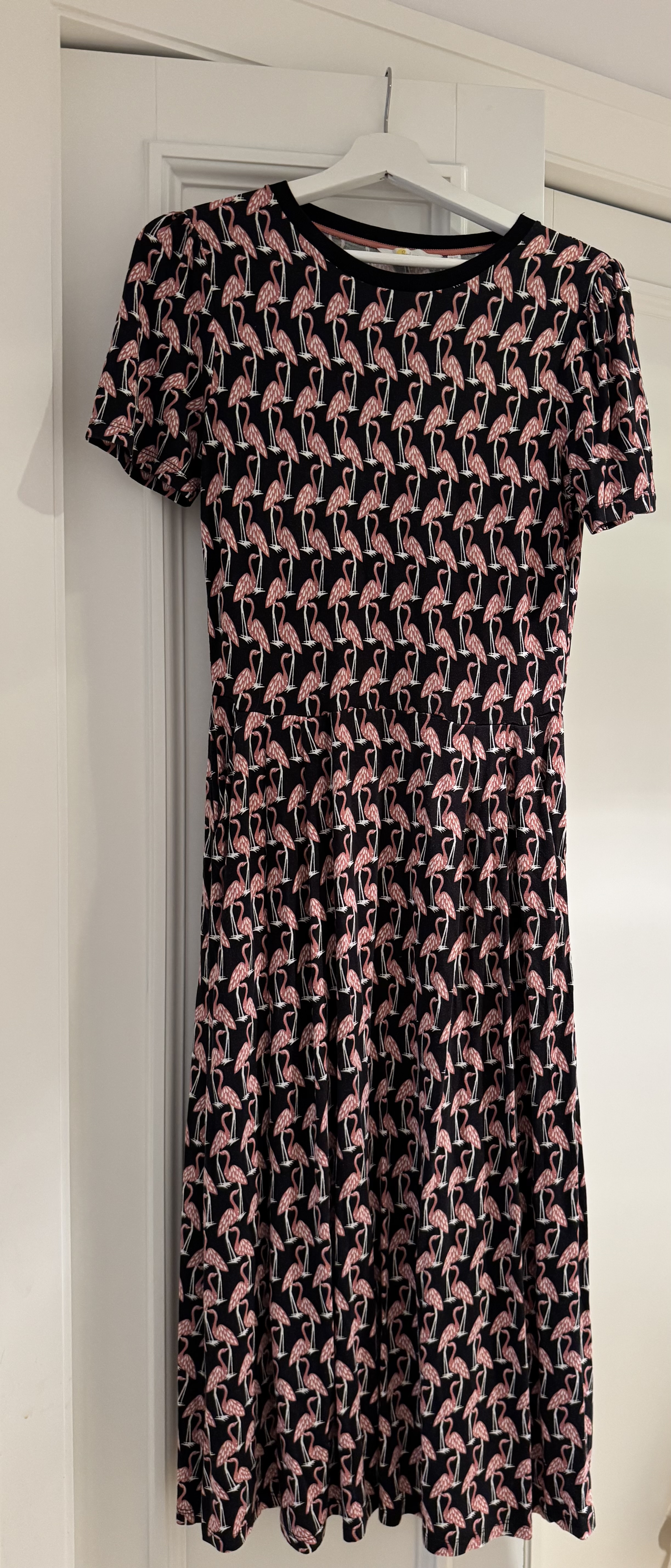 Boden — Flamingo Print Short Sleeve Casual Dress (Like new)