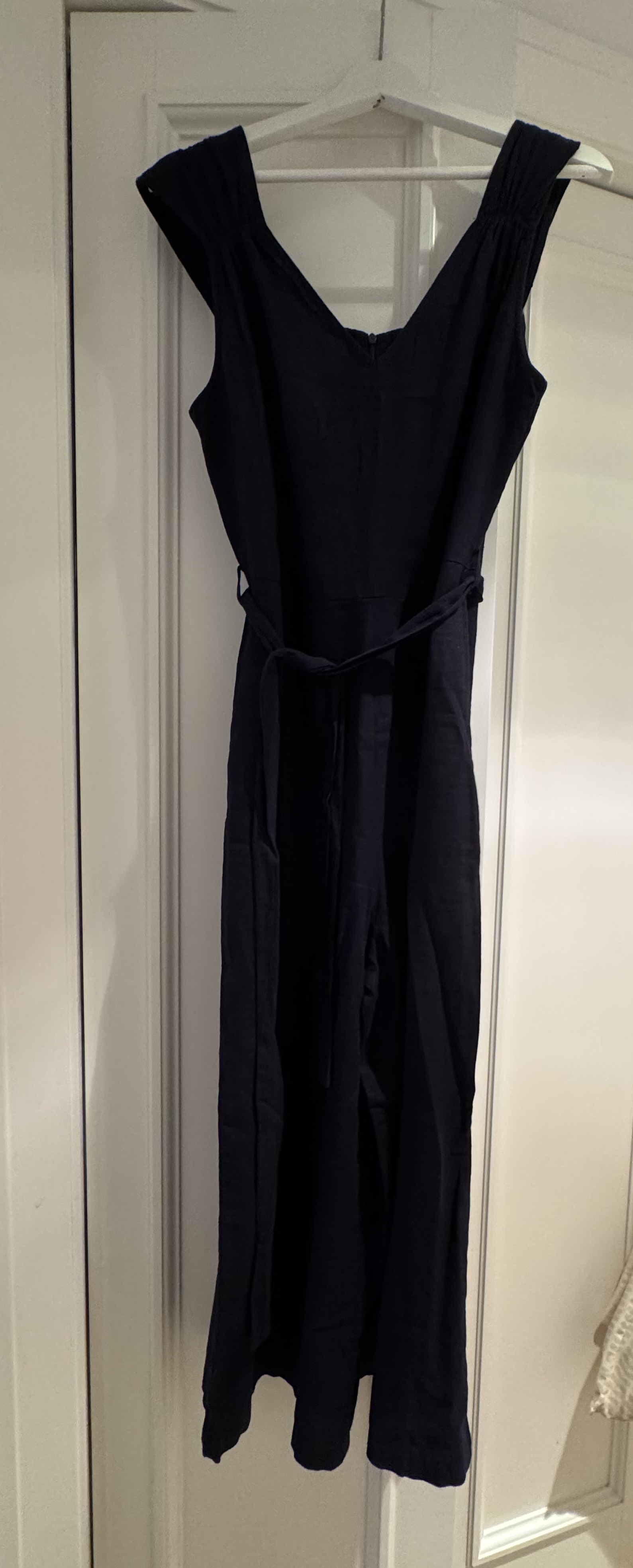 COS — Black Belted, Wrap Wide Leg Jumpsuit (Good)