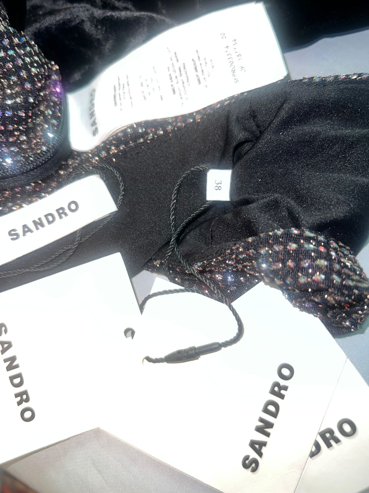 Sandro — Sandro Black Embellished Party Top (New with tags)