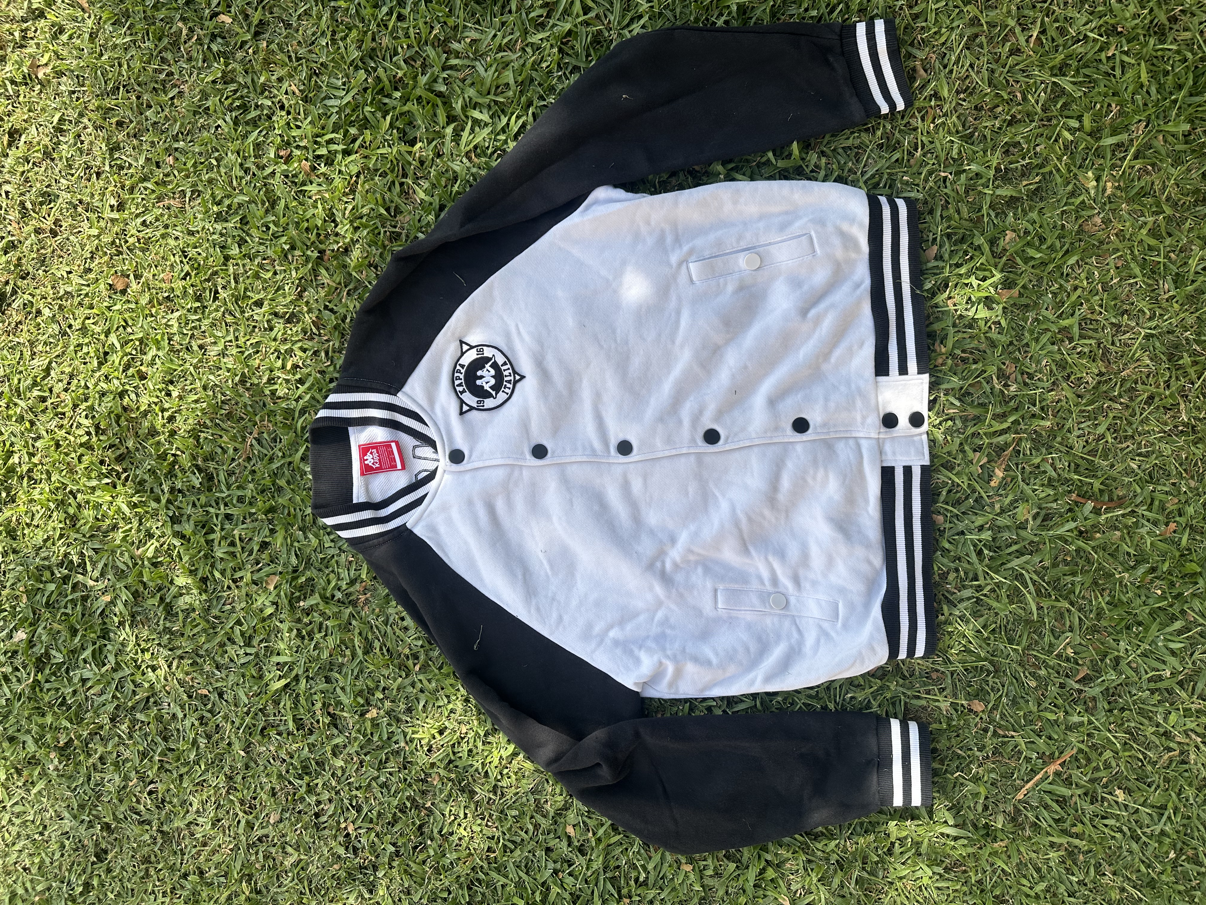 Kappa — Kappa Varsity Jacket — Grey/Black (Size M, Like new)