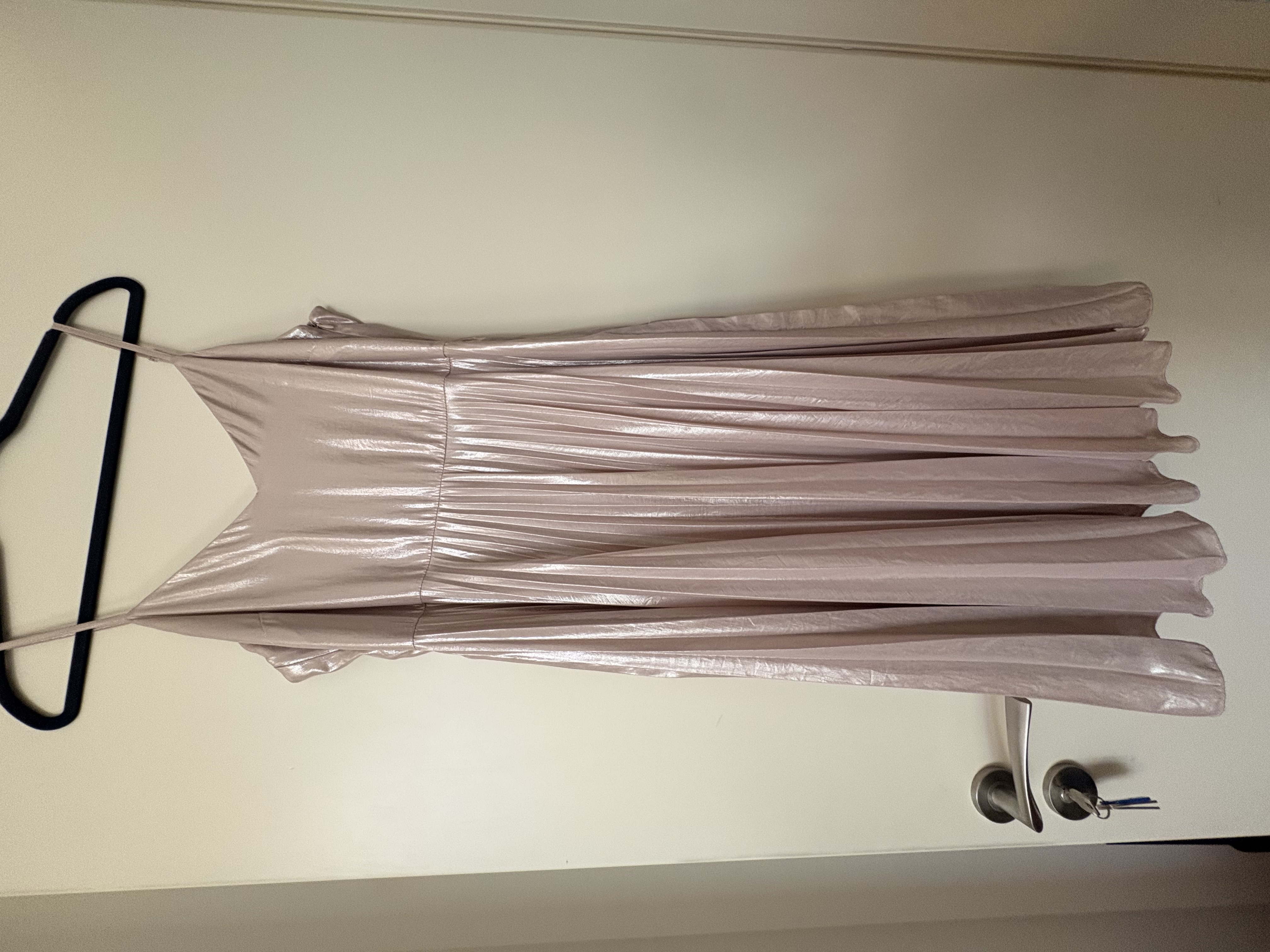 warehouse — Shimmery Pleated Halter Neck Dress (Like new)