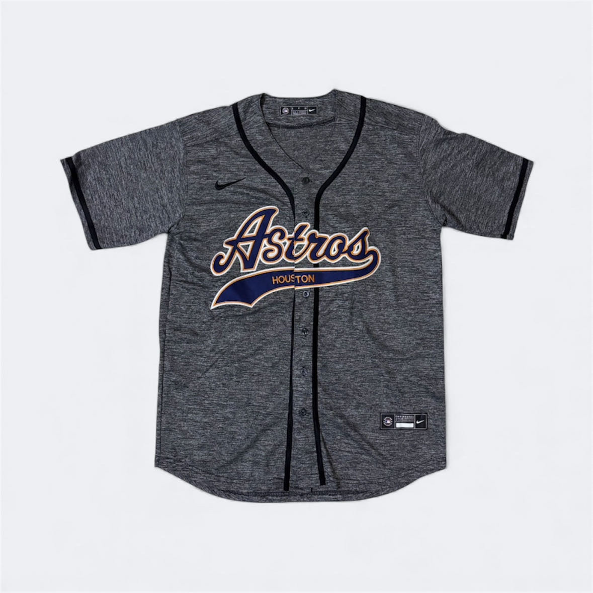 Nike — MLB Astros Houston Grey Jersey (Size M, Like new)