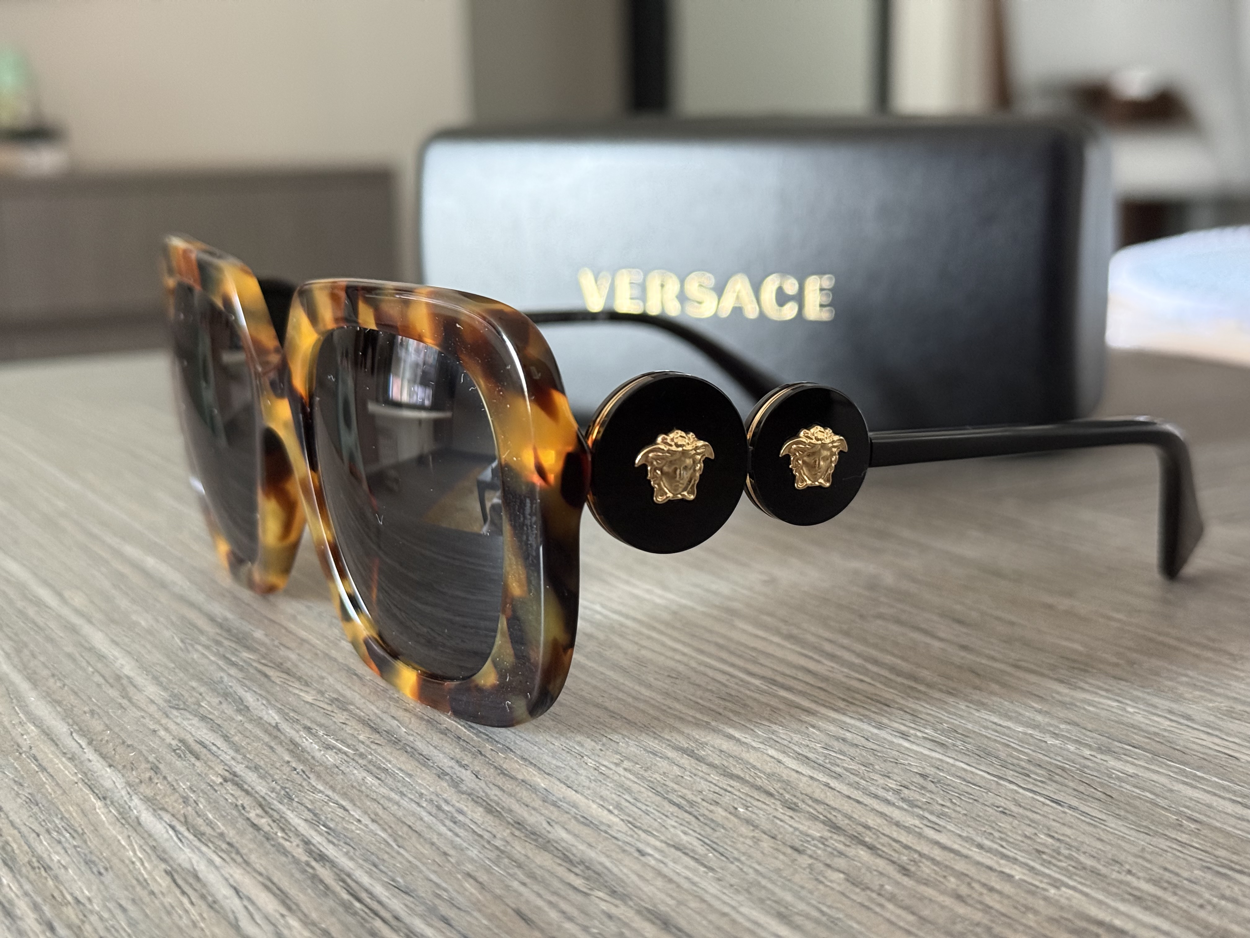Versace — Versace Tortoiseshell Medusa Sunglasses (Good)
