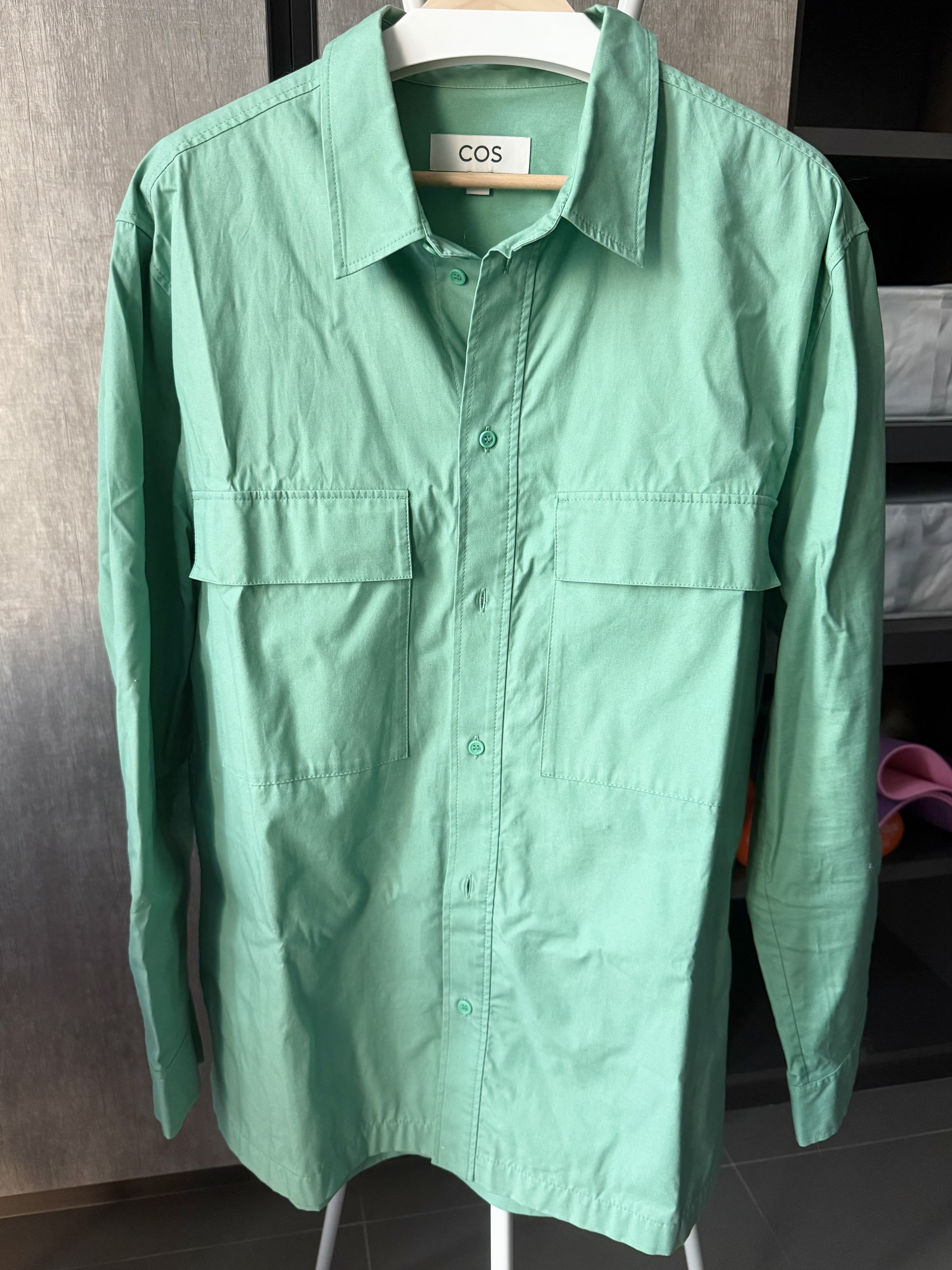 COS — COS Mint Green Utility Overshirt (Size XL, Good)