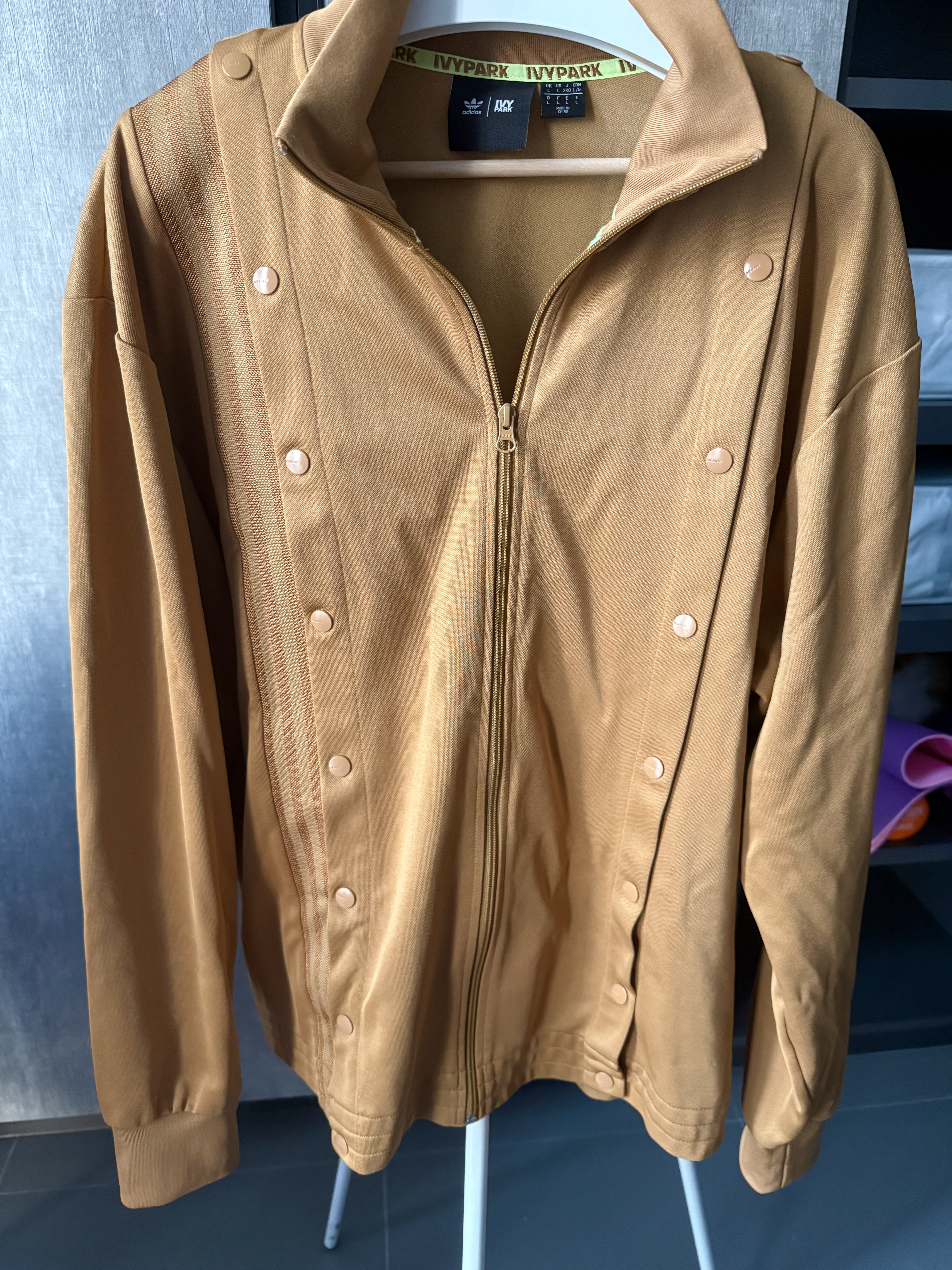 Adidas — Adidas x Ivy Park Camel Track Jacket (Size L, Good)