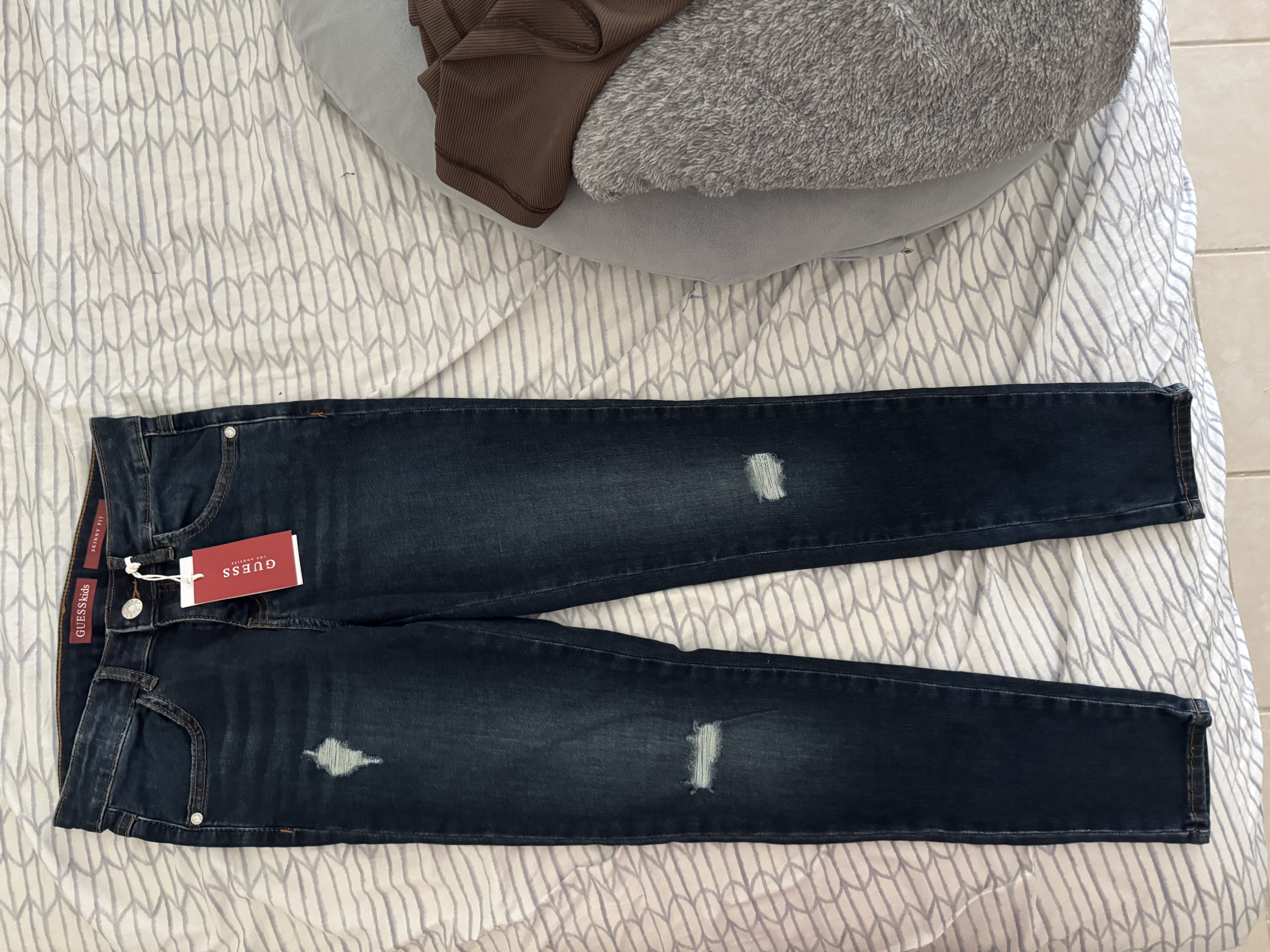 Guess — Guess Kids Dark Wash Distressed Jeans for Girls (New with tags)