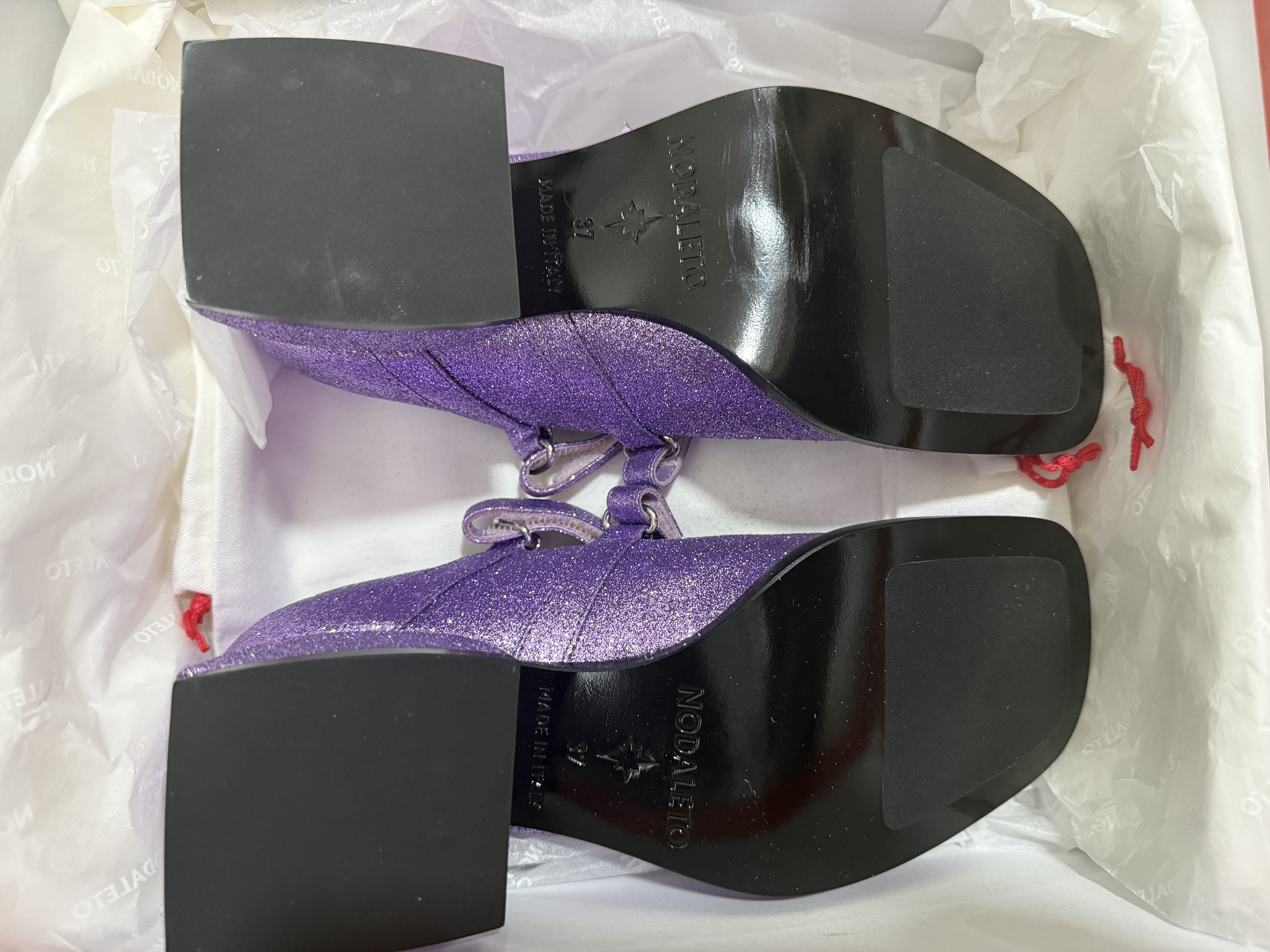 Name It — Nodaleto Purple Glitter Block Heels (Like new)