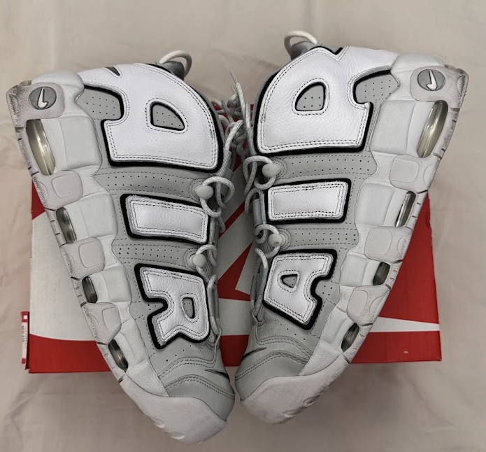 Nike — Nike Air More Uptempo Sneakers — White & Grey (Good)