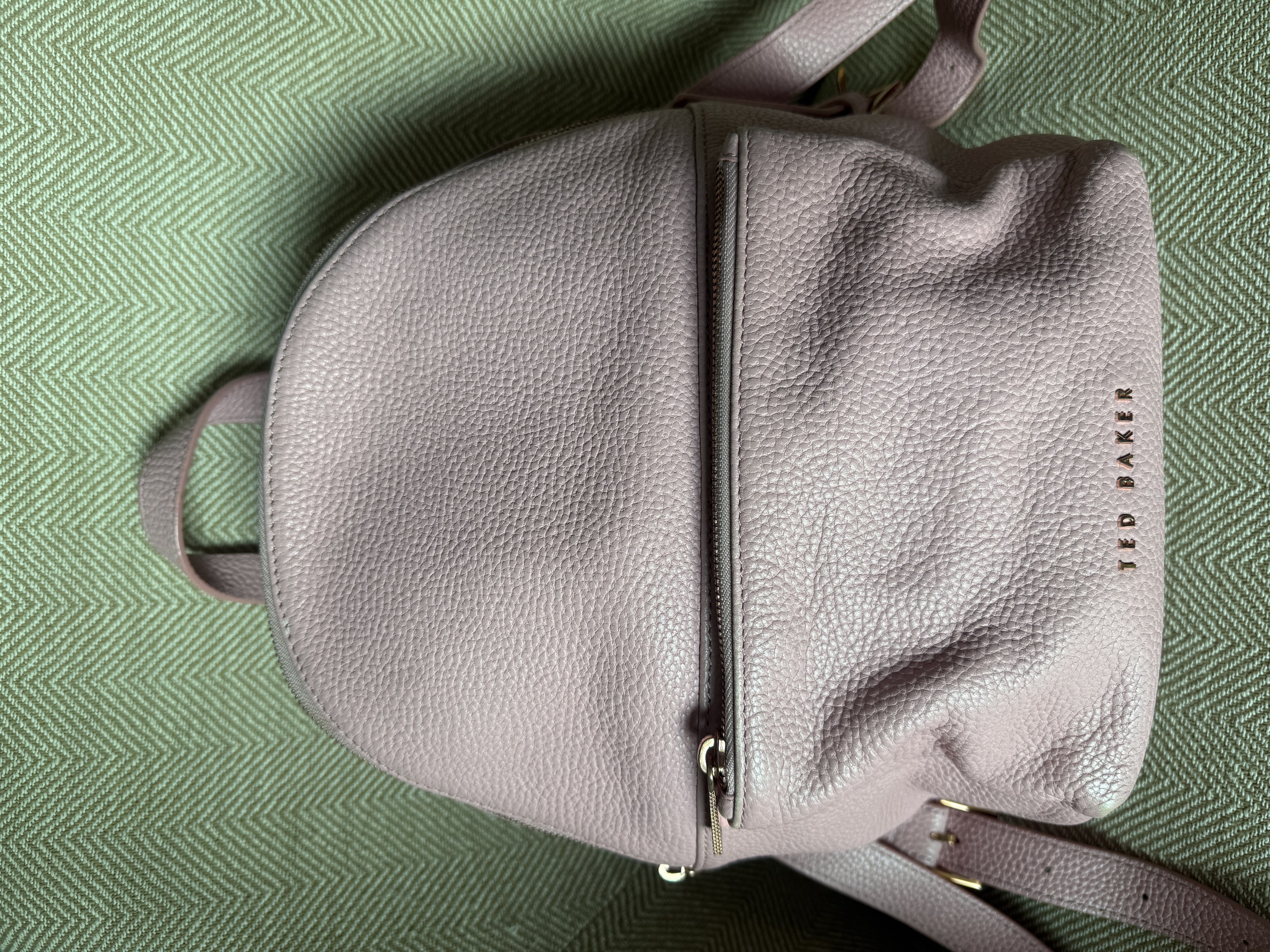Ted Baker — Ted Baker Pink Pebbled Leather Backpack (Good)