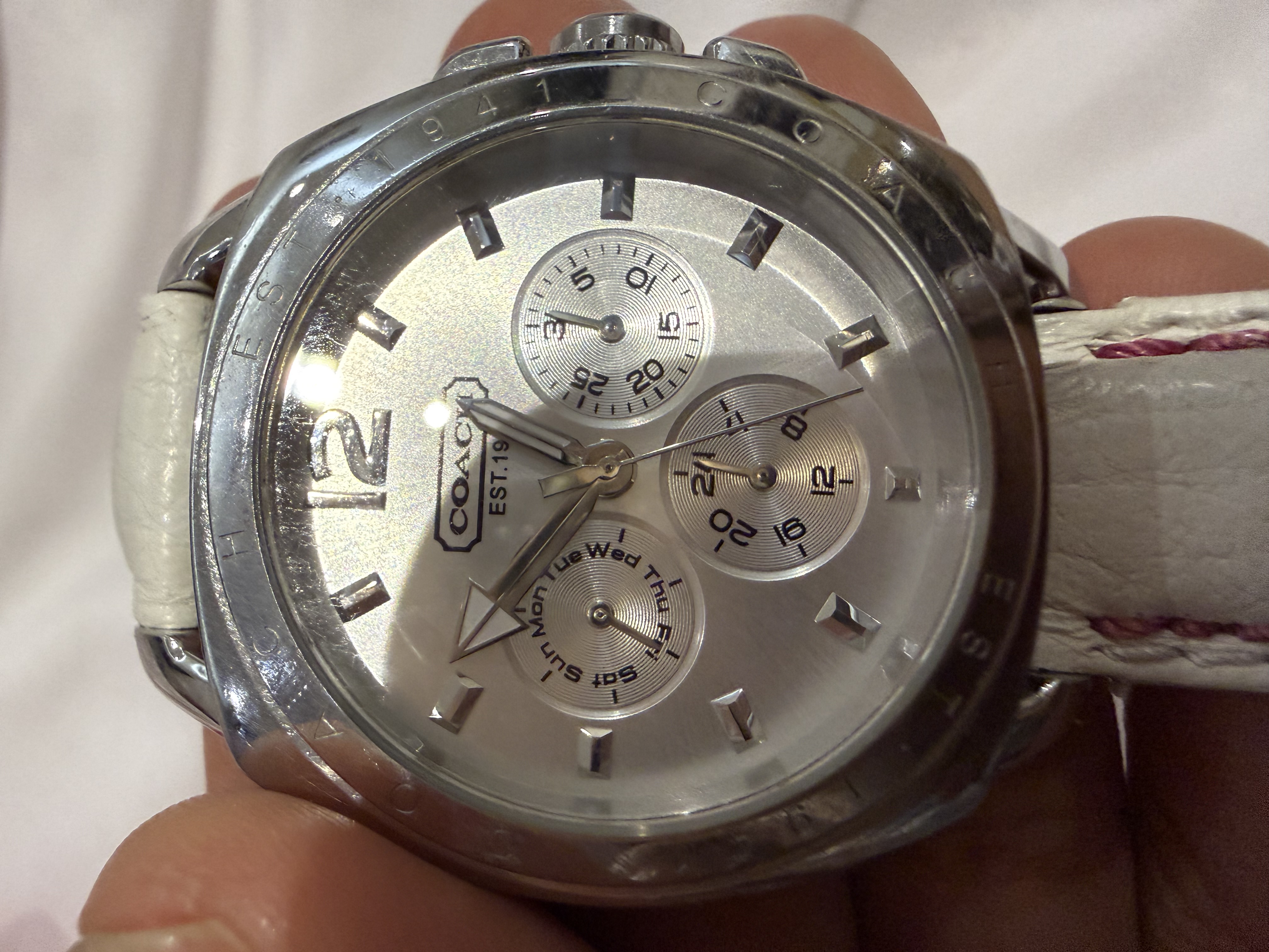 Coach — Coach Silver-Tone Chronograph Watch (Size One Size, Fair)
