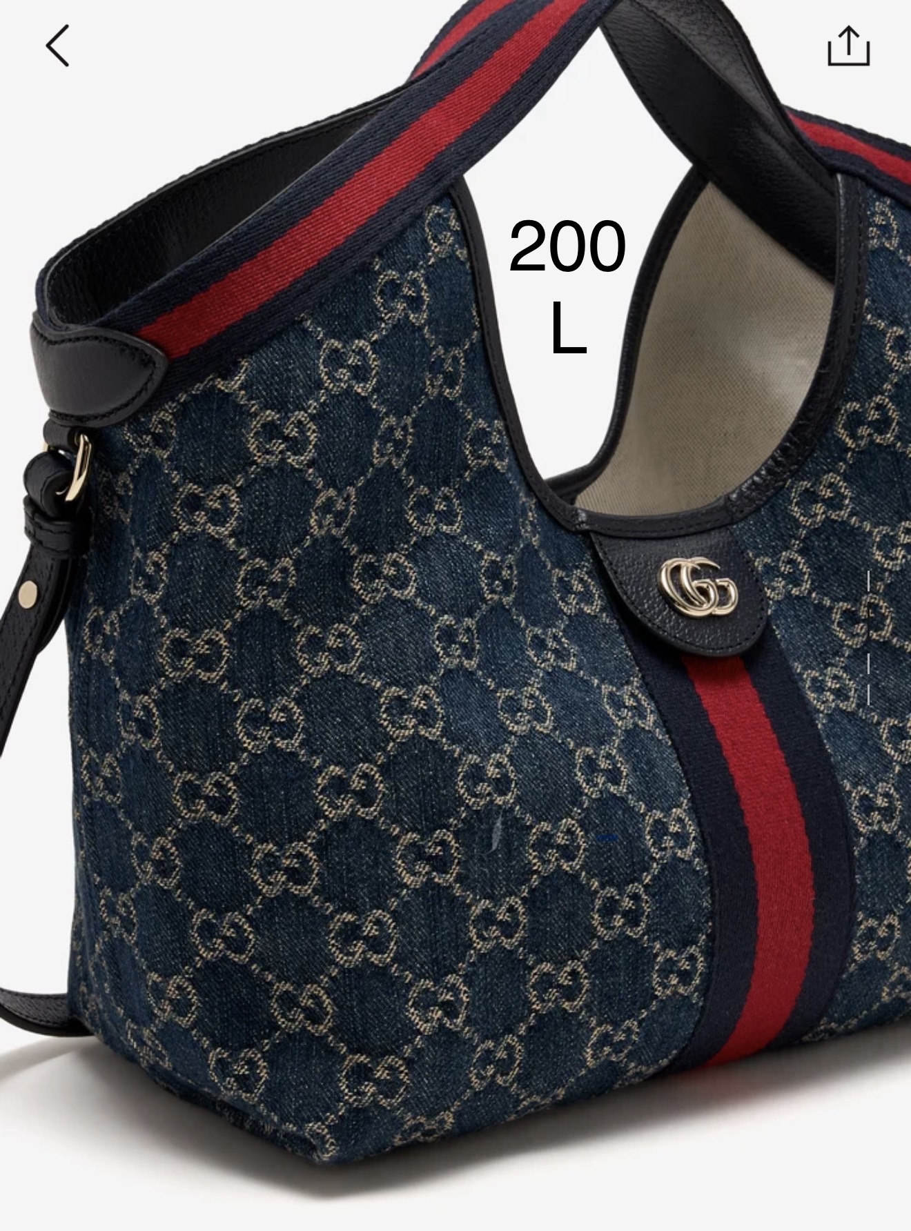 Gucci — Gucci Denim GG Monogram Hobo Bag (New with tags)