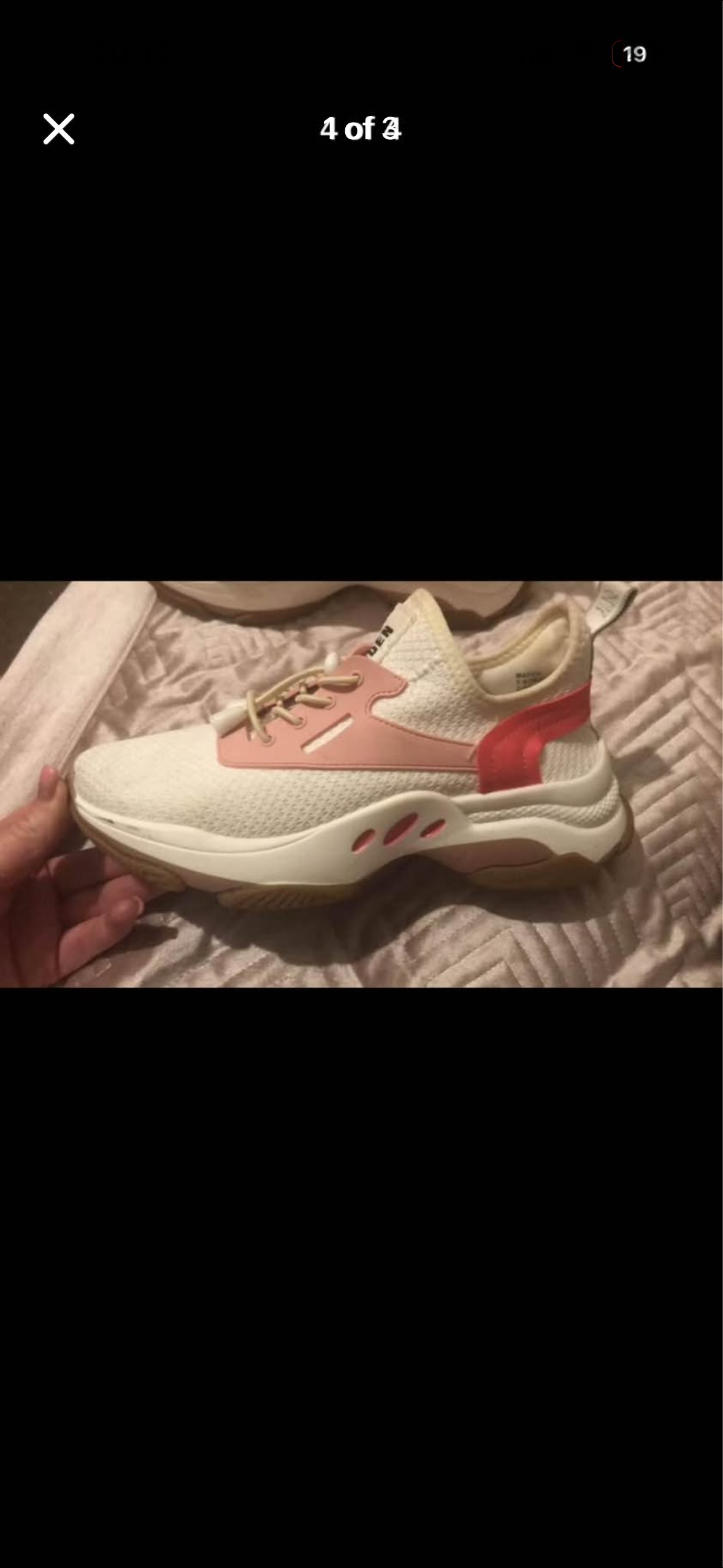 Steve Madden — Steve Madden White & Pink Chunky Sneakers (Size EU 36.5, Like new)