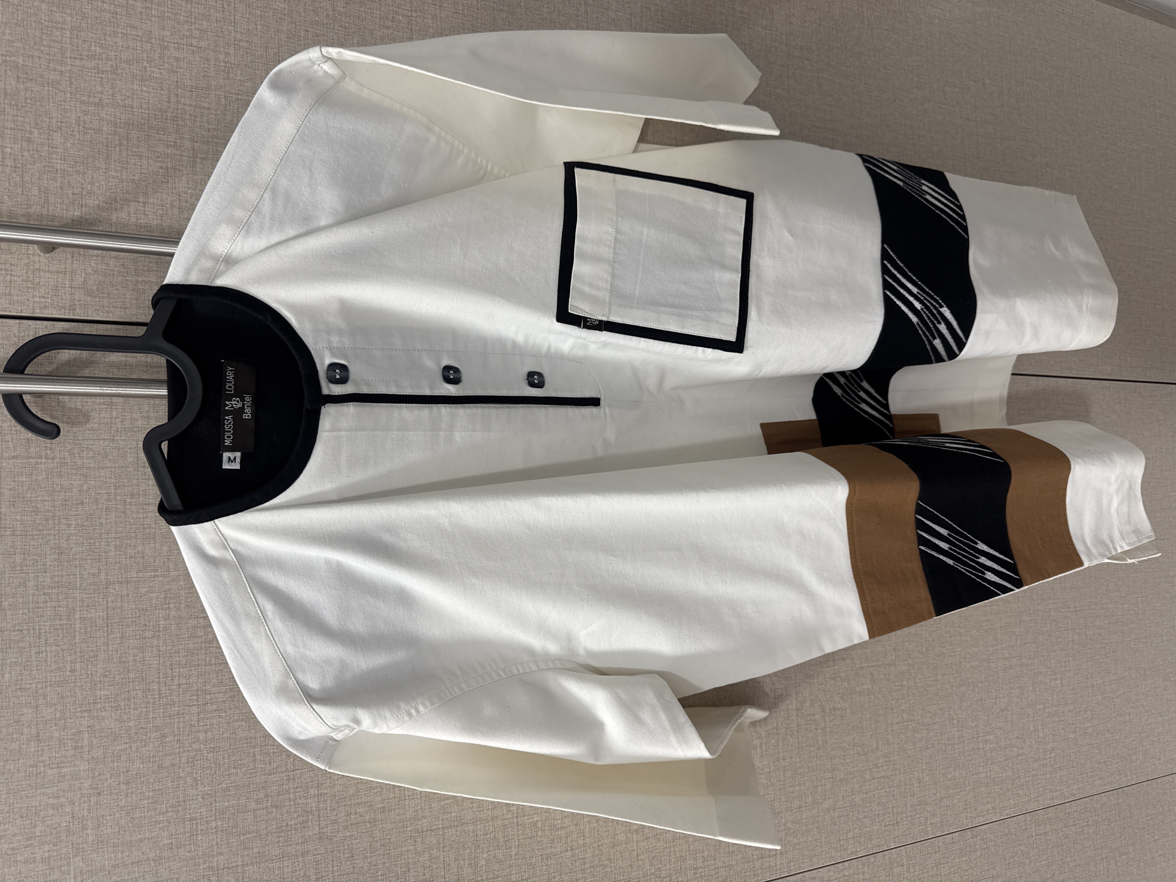 Other — Moussa Louary Bantel Colorblock Band Collar Shirt (New without tags)