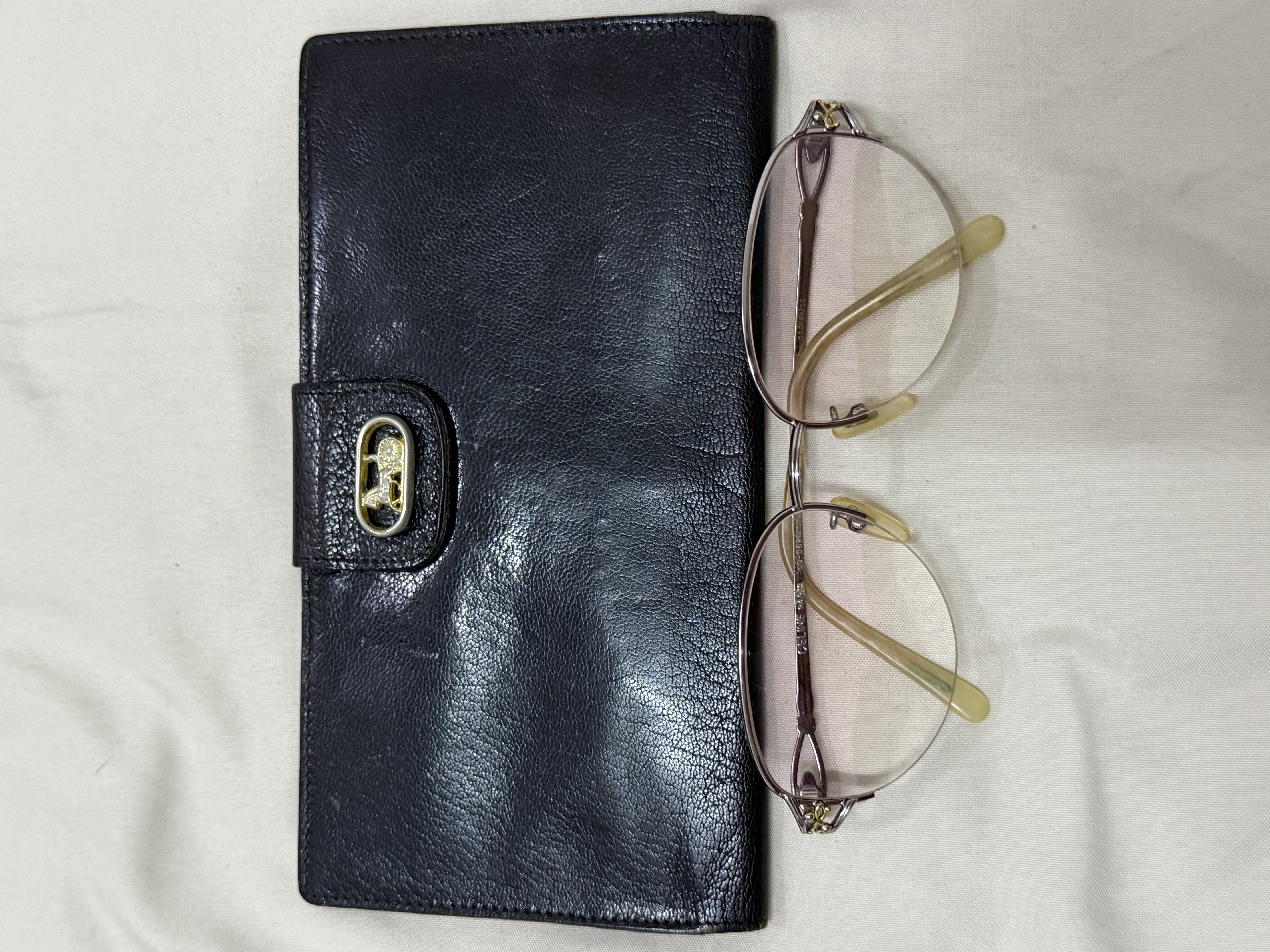 Celine — Celine Accessory Set — Vintage Wallet & Celine Reading Eyeglasses (Good)