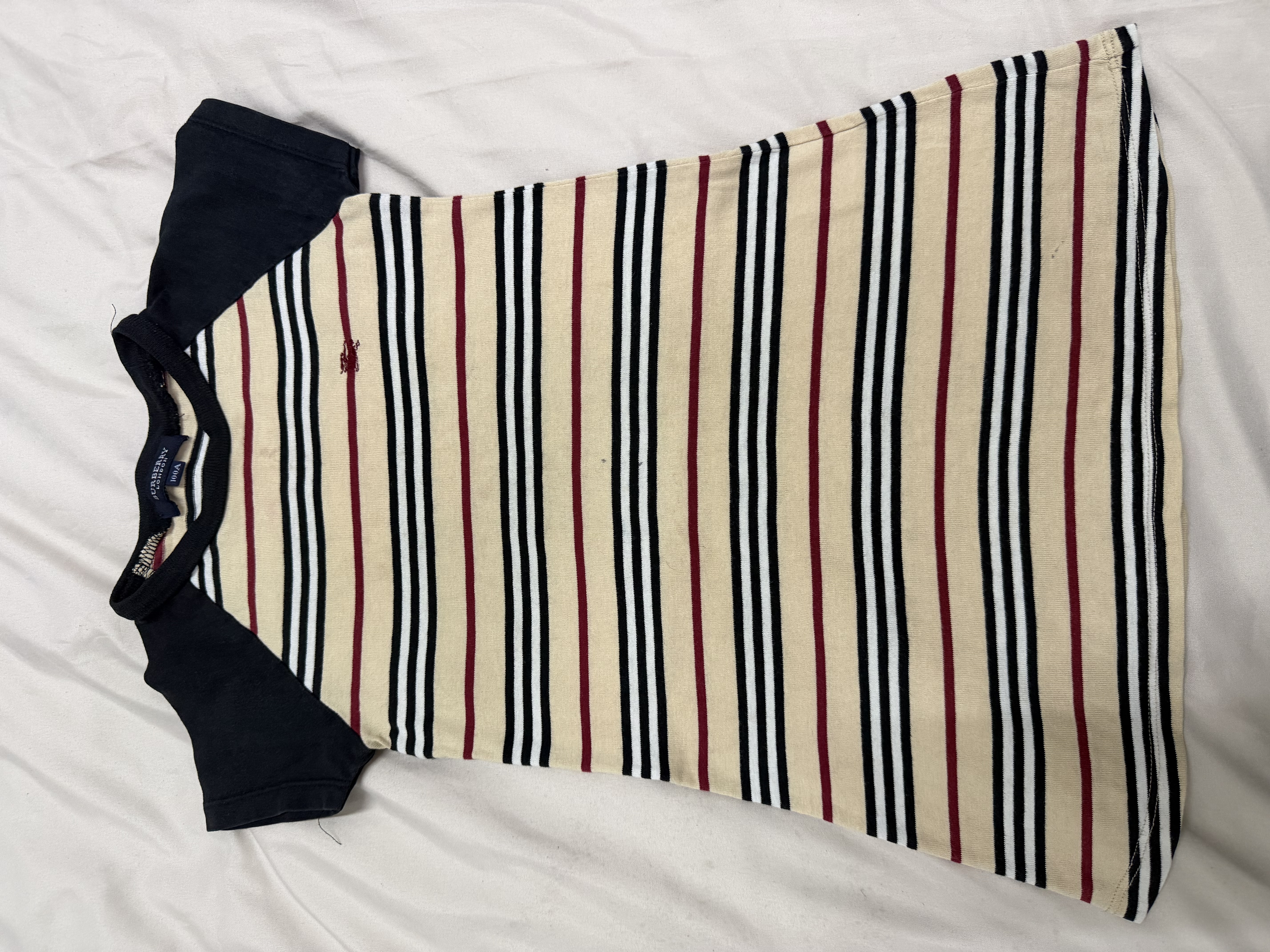 Burberry — Bundle for 3 Burberry Striped Raglan Sleeve Kids T-Shirt (Size 100A, Good)